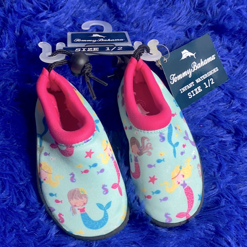 Tommy Bahama Blue Pink Mermaid Water Shoes Baby Girl’s Size 1-2